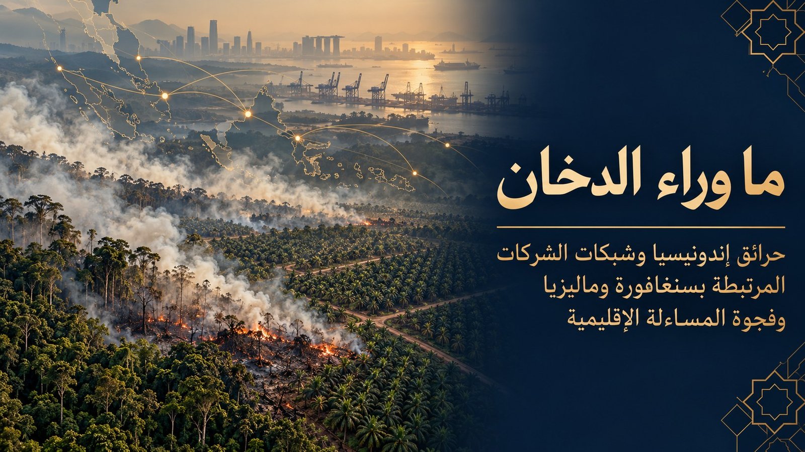 ما وراء الدخان: حرائق إندونيسيا وشبكات الشركات المرتبطة بسنغافورة وماليزيا وفجوة المساءلة الإقليمية