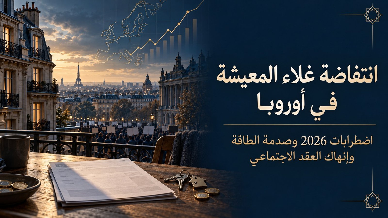 انتفاضة غلاء المعيشة في أوروبا: اضطرابات 2026، وصدمة الطاقة، وإنهاك العقد الاجتماعي